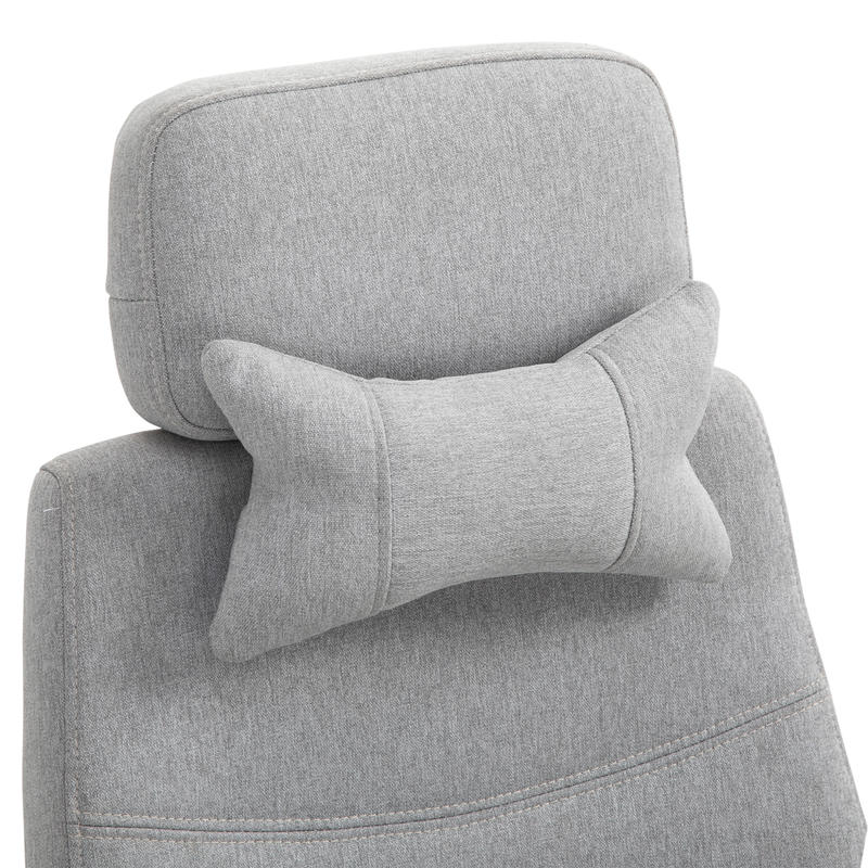 Ergonomische Bureaustoel – Office Chair – Gamestoel – Bureauzetel – Werkstoel – Met Hoofdsteun en Lendensteun – Verstelbare Hoogte en Uitschuifbare Voetsteun – PU-Leder – 62x68x117-127 cm
