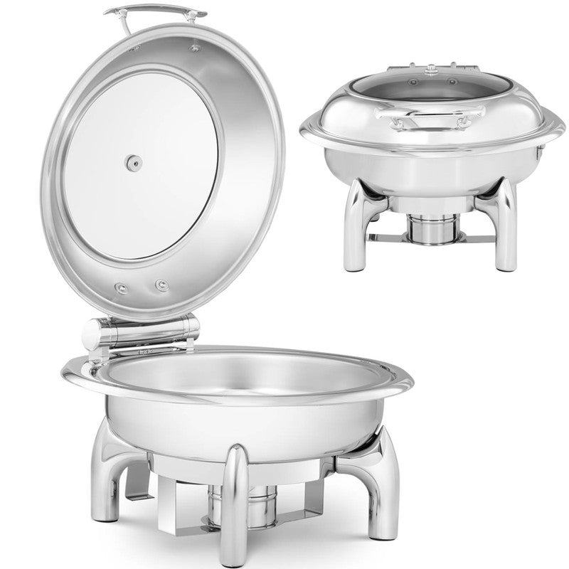 Round Food Warmer with a Window Lid, Diameter 39 Cm, 5.5 L