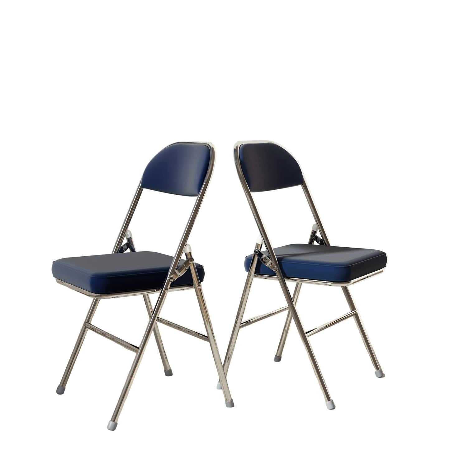 Eetkamerstoelen – Stoelen – Vergaderstoelen – Stapelstoelen – Armeleuningstoelen – Set van 2 PU-lederen Stoelen – Direct Gebruiksklaar – Stapelbaar Ontwerp - Blauw