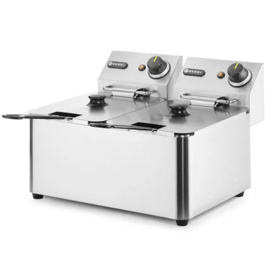Kitchen Line Commercial Deep Fryer 6kW 230V 2 x 4L - Hendi 205846 - QUORE