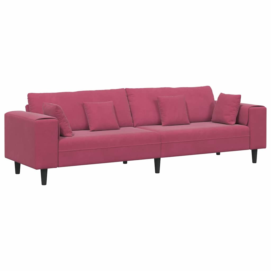 Velvet Bank – Fluwelen Sofa – Zitbank – Loungebank – Slaapbank – Zacht Fluweel – Stevig Houten Frame – Turquoise Zonder Ottoman