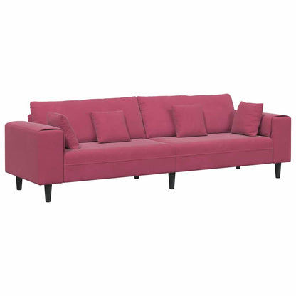 Velvet Bank – Fluwelen Sofa – Zitbank – Loungebank – Slaapbank – Zacht Fluweel – Stevig Houten Frame – Turquoise Zonder Ottoman