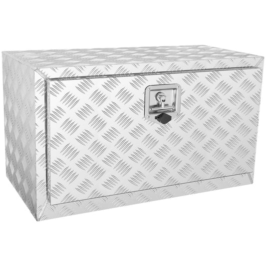 Onderbouw Opbergbox – Gereedschapskist – Truckbox – Pick-up Opbergbox – Trailer Kist – Waterdicht – Aluminium Diamantprofiel 76x36x41 cm – Slot Met Sleutels