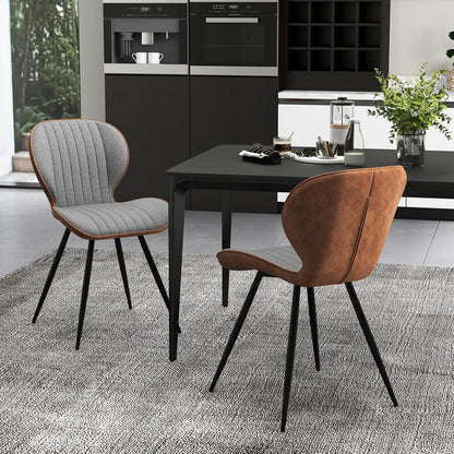 Eetkamerstoelen – Keukenstoelen – Stoelen Set – Vergaderstoelen – Moderne Stoelen – Ergonomische Rugleuning – Stevig Metalen Frame 150 Kg