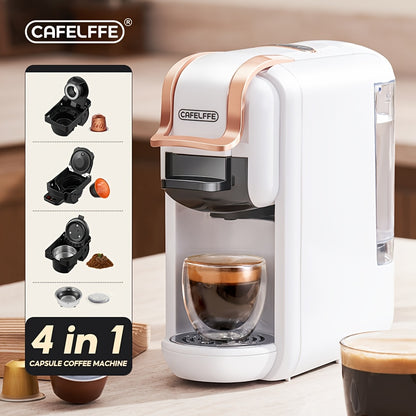 4-in-1 Koffiemachine – Capsuleapparaat – Espressozetter – Koffiezetapparaat – Hot & Cold Brew Machine – 19 Bar Pompdruk – Afneembaar 0,6L Waterreservoir