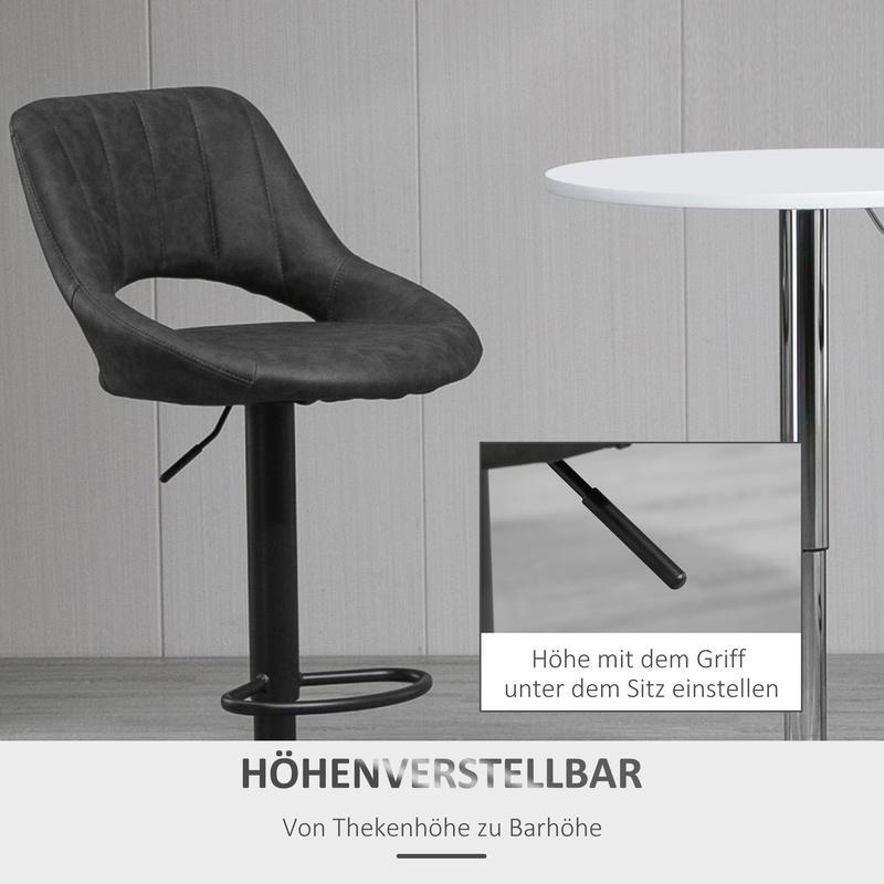 Barkruk – Barstoel – Keukenstoel – Draaibare Stoel – Barkruk Hoogte Verstelbaar – Ergonomisch Foam Zitkussen – Stevig Metalen Frame – Makkelijk Schoon Te Maken