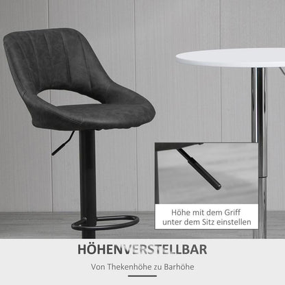 Barkruk – Barstoel – Keukenstoel – Draaibare Stoel – Barkruk Hoogte Verstelbaar – Ergonomisch Foam Zitkussen – Stevig Metalen Frame – Makkelijk Schoon Te Maken
