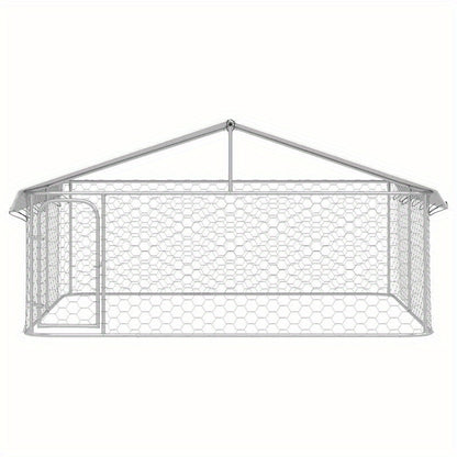 Outdoor kennel with roof 300x300x150cm suitable for multiple pets or medium to large dogs provides a spacious activity area stable structure easy to install