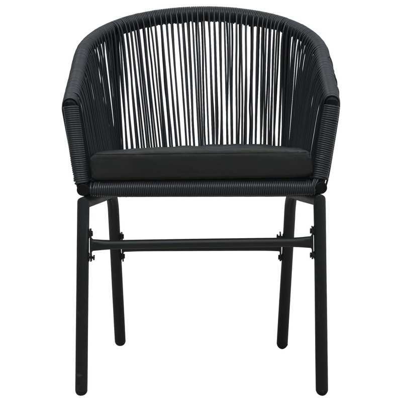 Tuinset – Tuinmeubel Set – Buitenset – Terrasmeubilair – Balkonset – Zwart – 5-Delig – Weerbestendig Hout – Lichtgewicht & Verplaatsbaar