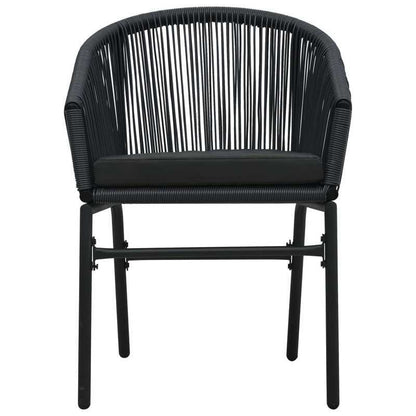 Tuinset – Tuinmeubel Set – Buitenset – Terrasmeubilair – Balkonset – Zwart – 5-Delig – Weerbestendig Hout – Lichtgewicht & Verplaatsbaar