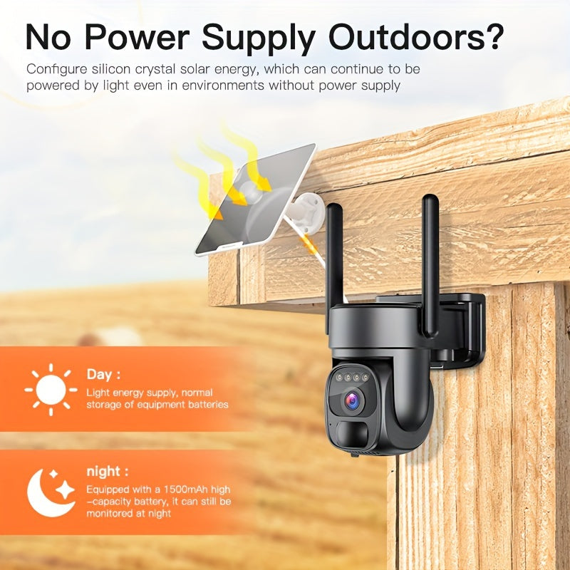 4G Beveiligingscamera – Draadloze Cameraset – 3G Camera – Outdoor Beveiliging – Solar Camera – 2K HD Resolutie – Nachtzicht en Bewegingsdetectie