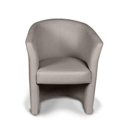 Dpanett Armchair, Upholstered Living Room Chair, Padded Seat with Eco-Leather Armrests, 64x63x76 cm, Available in 5 Colors
