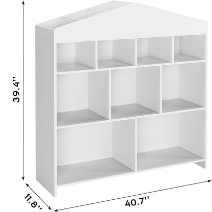 Boekenkast – Boekplank – Boekrekken – Boekenplanken – Boekenkasten – 40,7 Inch 9 Vakken – Duurzaam Niet-Hout Materiaal Natural Beige