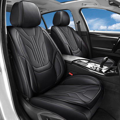 Autostoelhoezen – Stoelhoezen Auto – Zitbekleding Auto – Autostoel Bekleding – Universele Autostoelhoes Zwart – PU Leer – Comfortabele Sponsvulling – Eenvoudig Schoon Te Maken