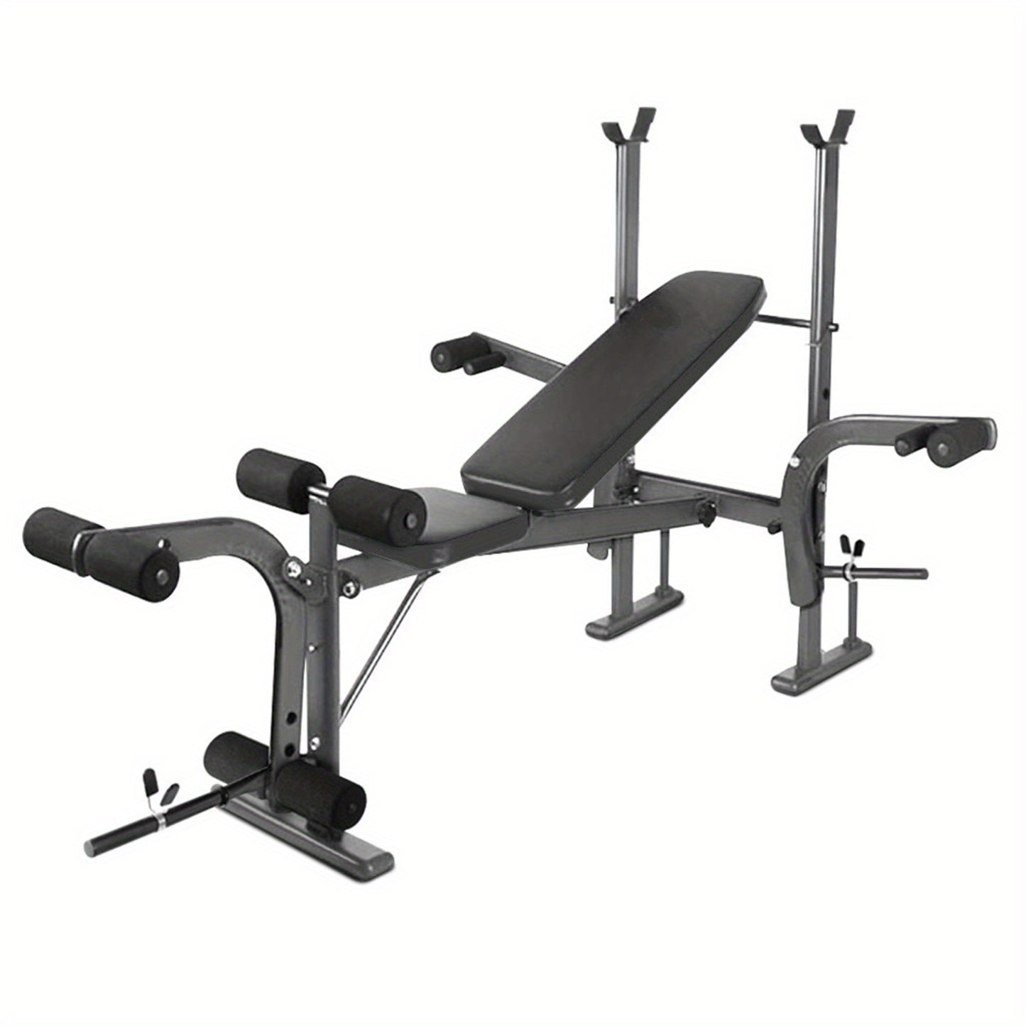 Alles-In-Één Bench Press Set – Krachttrainingsbank – Preacher Curl Bank – Leg Developer – IJzeren Constructie – Compact Formaat – Ergonomisch Design