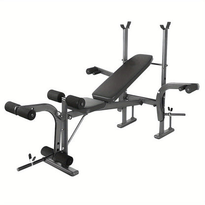 Alles-In-Één Bench Press Set – Krachttrainingsbank – Preacher Curl Bank – Leg Developer – IJzeren Constructie – Compact Formaat – Ergonomisch Design