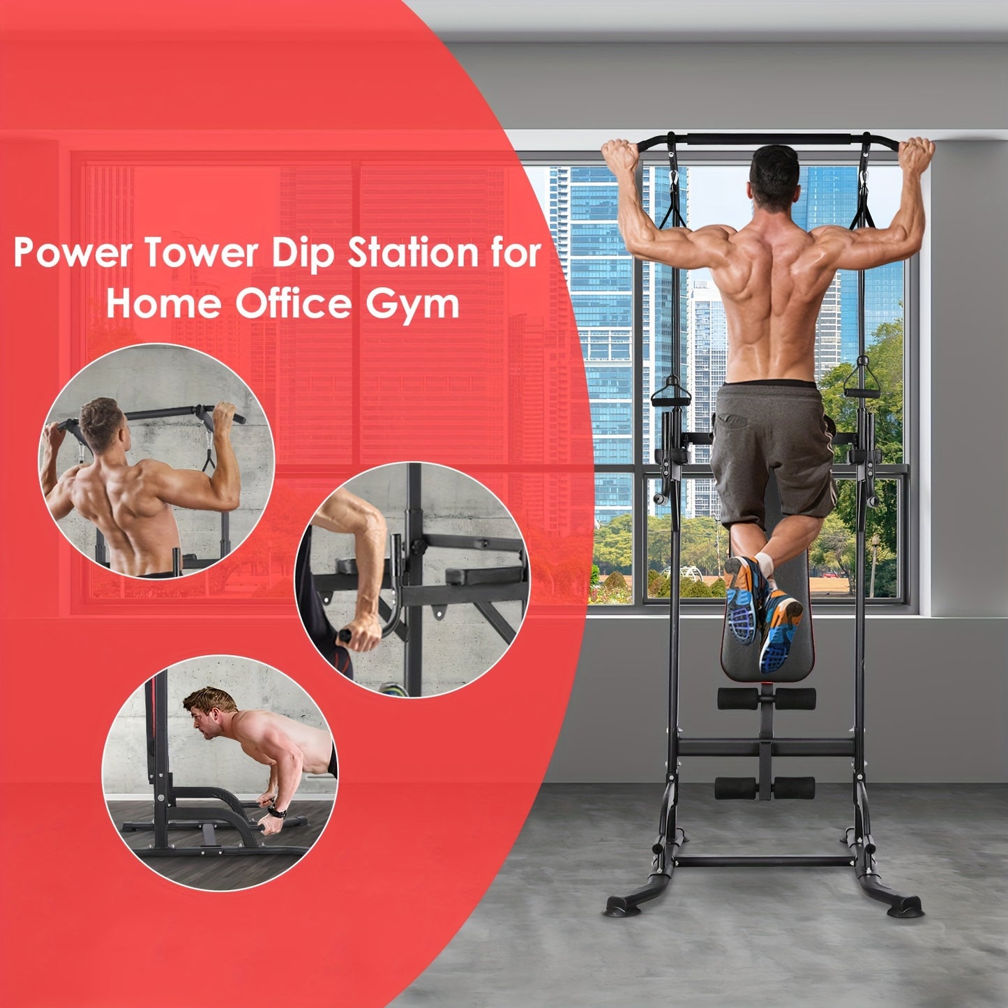 Homegym Pull-Up Bar – Sportschijfrek – Klimrek – Fitnessstation – Deurmontage Optrekstang – Stevige IJzeren Constructie – 200kg Draagvermogen