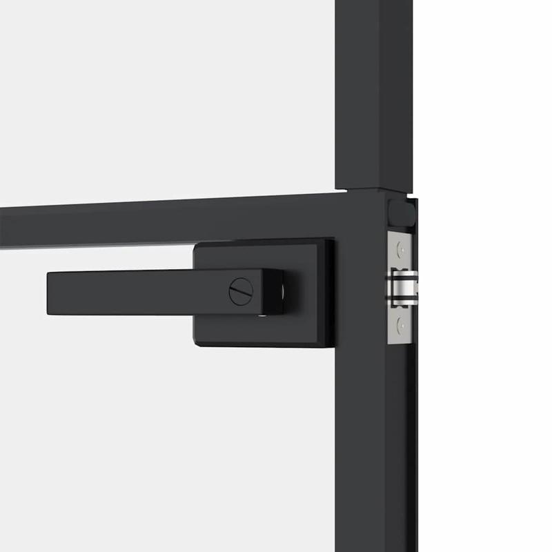 Binnendeur – Zwarte Deur – Interne Deur – Glazen Deur – Aluminium Deur – Temper Veilig Glas – Slank Design 83x201,5 cm