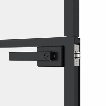 Binnendeur – Zwarte Deur – Interne Deur – Glazen Deur – Aluminium Deur – Temper Veilig Glas – Slank Design 83x201,5 cm