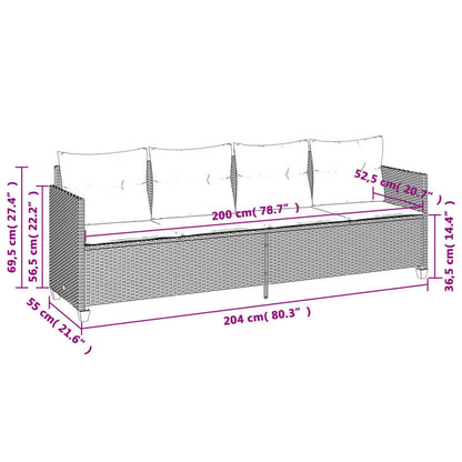 Ligstoel – Ligbed – Tuinstoel – Zonnebed – Poly Rattan Ligstoel Beige – Ergonomisch Design – Carbonstaal Frame