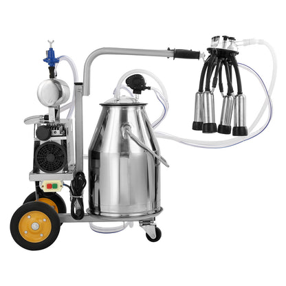 Melkmachine – Elektrische Melkset – Geitenmelker – Koeienmelker – Melkafname Apparaat – 25 Liter Roestvrij Staal – 550W Krachtige Motor – Instelbare Vacuümpulsatie