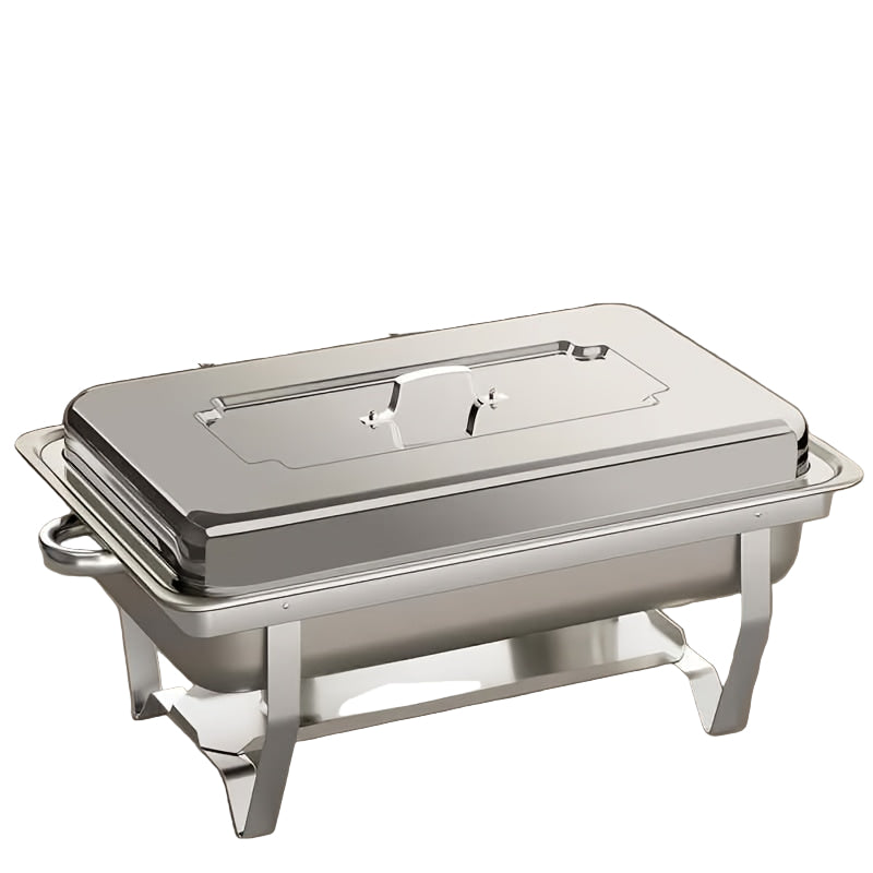Warmhoudset Buffet – Chafing Dish – Voedselwarmer – Buffetbak – Cateringset – 4 Stuks – 9 Liter Per Bak – 408 Roestvrijstaal Zonder Stroom