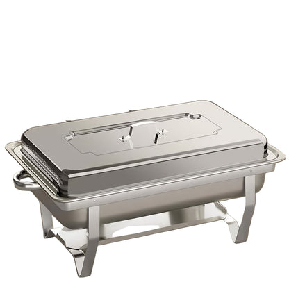 Warmhoudset Buffet – Chafing Dish – Voedselwarmer – Buffetbak – Cateringset – 4 Stuks – 9 Liter Per Bak – 408 Roestvrijstaal Zonder Stroom