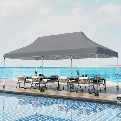 Partytent – Pop-up Tent – Paviljoen – Easy-up Tent – Tuintent – 300x600 cm – Waterafstotend Oxford Stof – Verstelbare Hoogte