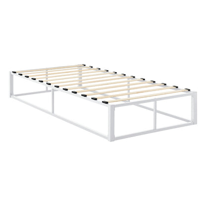 Bedframe – Metalen Bed – Bedframe Met Lattenbodem – Stabiel Bed – Tweepersoonsbed – Zwart – Stevig Gecoat Staal – Onderhoudsvriendelijk