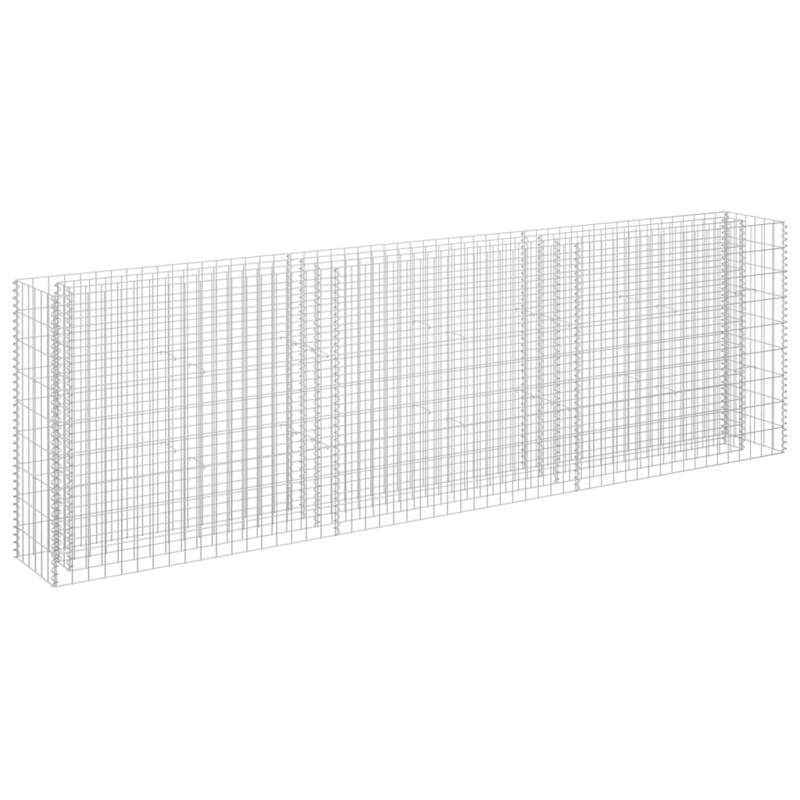 Bloembak – Plantenbak – Kweekbak – Moestuinbak – Bloempot – Gegalvaniseerd Staal – 270x30x90 cm – Vorstbestendig – Lichtgewicht