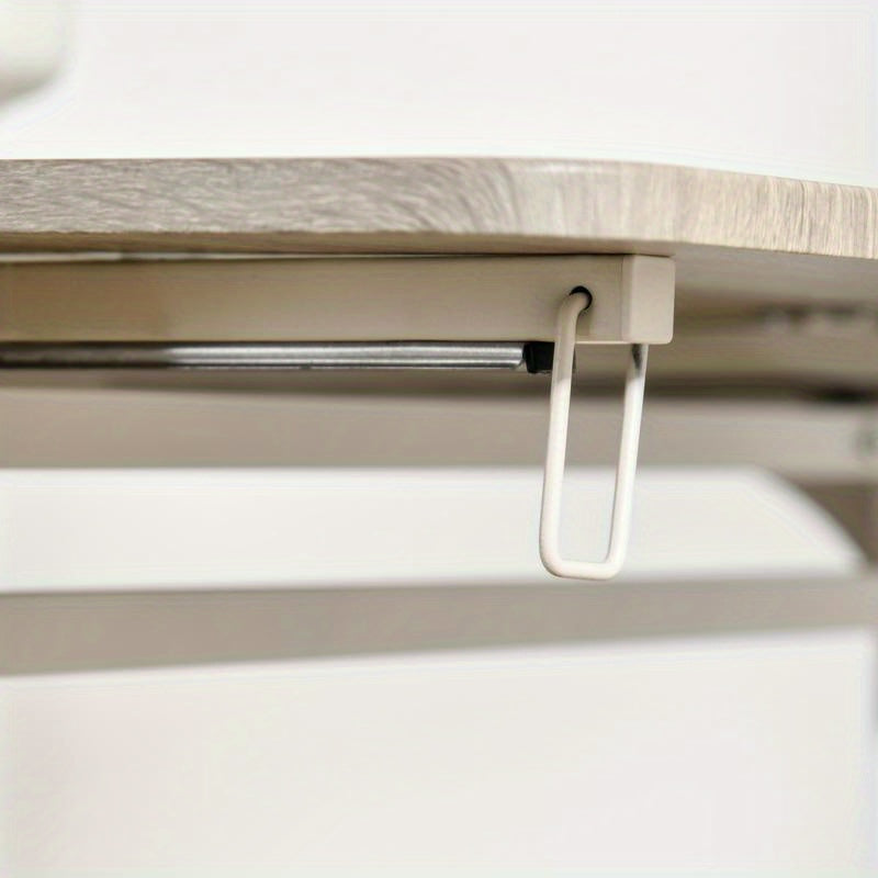 2-Teilige Sitzgruppe, Klappbarer Esstisch Mit 2 Stühlen, Klapptisch, 110 Cm X 70 Cm X 75 Cm, Weiß + Natur, Moderne Küchenmöbel, Schneller Aufbau, Platzsparend, Esstisch Im Landhausstil Geeignet Für Wohnzimmer, Esszimmer,