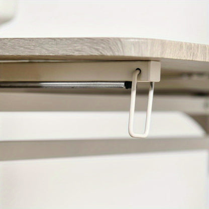 2-Teilige Sitzgruppe, Klappbarer Esstisch Mit 2 Stühlen, Klapptisch, 110 Cm X 70 Cm X 75 Cm, Weiß + Natur, Moderne Küchenmöbel, Schneller Aufbau, Platzsparend, Esstisch Im Landhausstil Geeignet Für Wohnzimmer, Esszimmer,