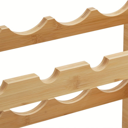 Wijnrek – Wijnopslag – Flessenrek – Wijnhouder – Wijnkast – 72 Flessen – Stapelbaar Modular – Bamboe Hout – Ruimtebesparend Design
