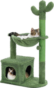 Middelgroot Cactus Krabpaal - voor Katten - Met Zachte Kattenmand/Hangmat - Kattenspeelgoed - Krabpaal - Geschikt voor Kittens