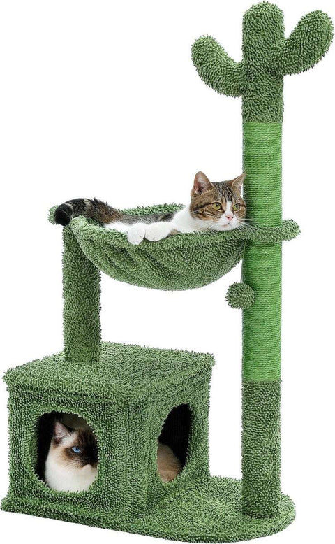 Middelgroot Cactus Krabpaal - voor Katten - Met Zachte Kattenmand/Hangmat - Kattenspeelgoed - Krabpaal - Geschikt voor Kittens