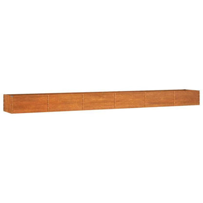 Verhoogde Plantenbak – Moestuinbak – Bloembak – Kruidenbak – Tuinbak – Cortenstaal – Weerbestendig – 600x80x45 cm – Roestkleurige Afwerking