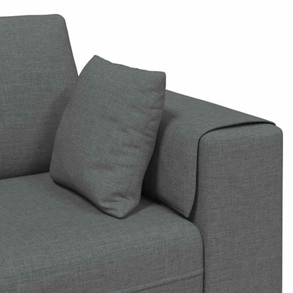 Bank – Bankstel – Sofa – Zitmeubel – Woonkamermeubel – Donkergrijs Stof – Ergonomisch Comfort – Stevig Multiplex Houten Frame