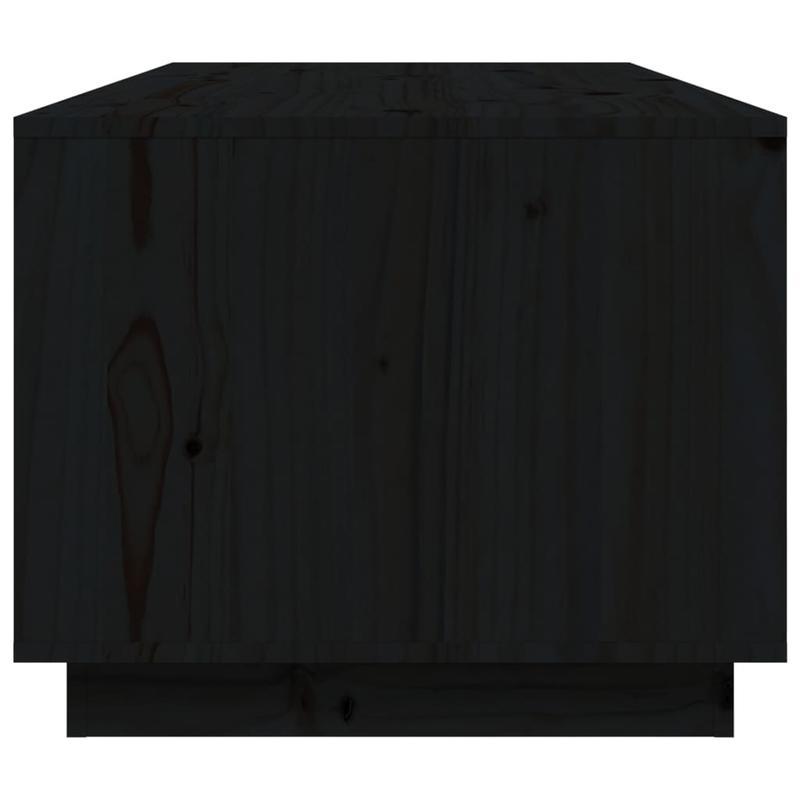 Coffee Table 100X50X41 Cm Solid Pine Wood Black Practical, Removable, Suitable for All Seasons