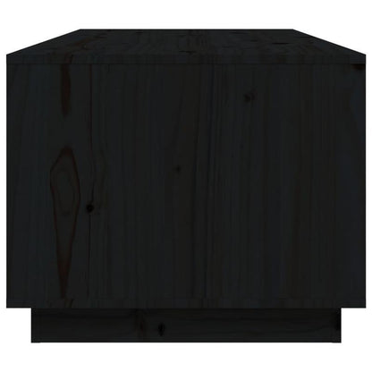 Coffee Table 100X50X41 Cm Solid Pine Wood Black Practical, Removable, Suitable for All Seasons