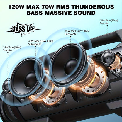 Bluetooth Speaker – Draadloze Speaker – Draagbare Luidspreker – Outdoor Speaker – Mini Speaker – 90W Krachtig Geluid – IPX6 Waterdicht Met Lichtshow