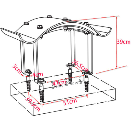 Schoorsteenkap – Rookkap – Regenkap – Trekkap – Ventilatorkap – Roestvrij Staal – 60 x 80 x 39 cm – Weerbestendig & Corrosiebestendig