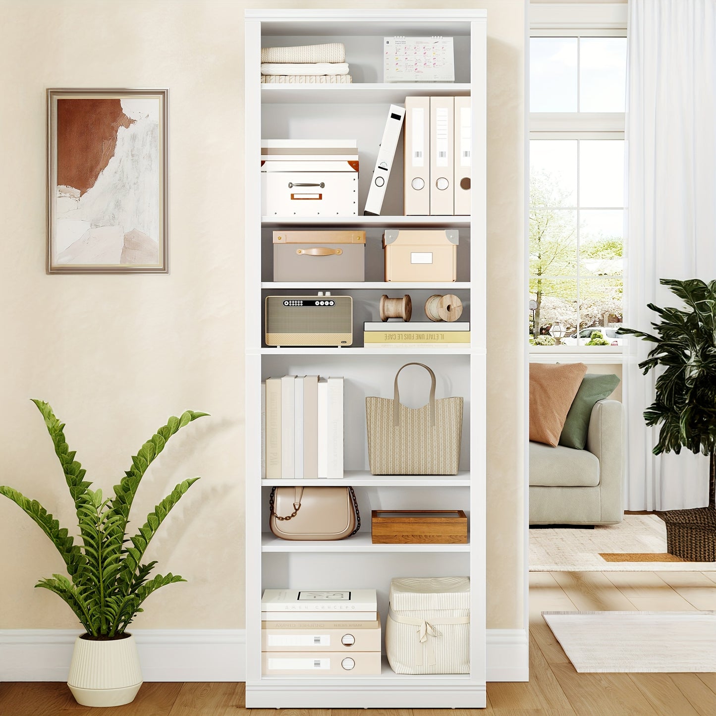 Schoenenkast – Schoenenrek – Schoenenopberger – Schoenenmeubel – Schoenenbank – Vrijstaand – Verstelbare vakken – Ruimte voor 27-30 paar – Wit – Compact en stijlvol design