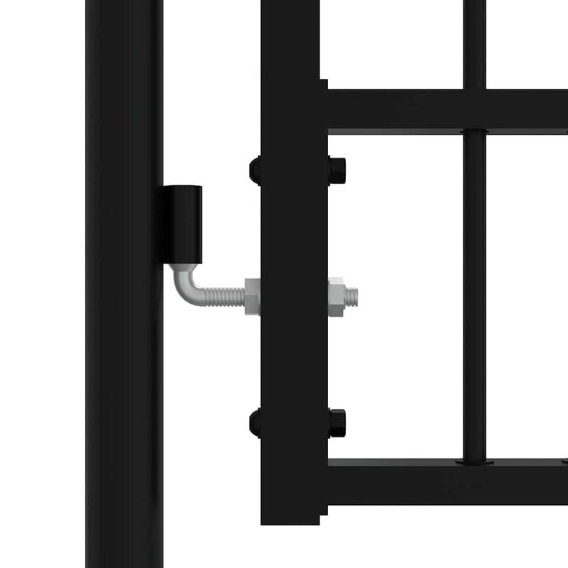 Zwarte Stalen Poort – Tuinpoort – Opritpoort – Erfafscheiding – Metalen Poort – Speerpuntontwerp – 305x151 cm – Weerbestendig & Onderhoudsvriendelijk