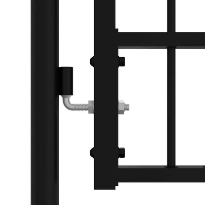 Zwarte Stalen Poort – Tuinpoort – Opritpoort – Erfafscheiding – Metalen Poort – Speerpuntontwerp – 305x151 cm – Weerbestendig & Onderhoudsvriendelijk
