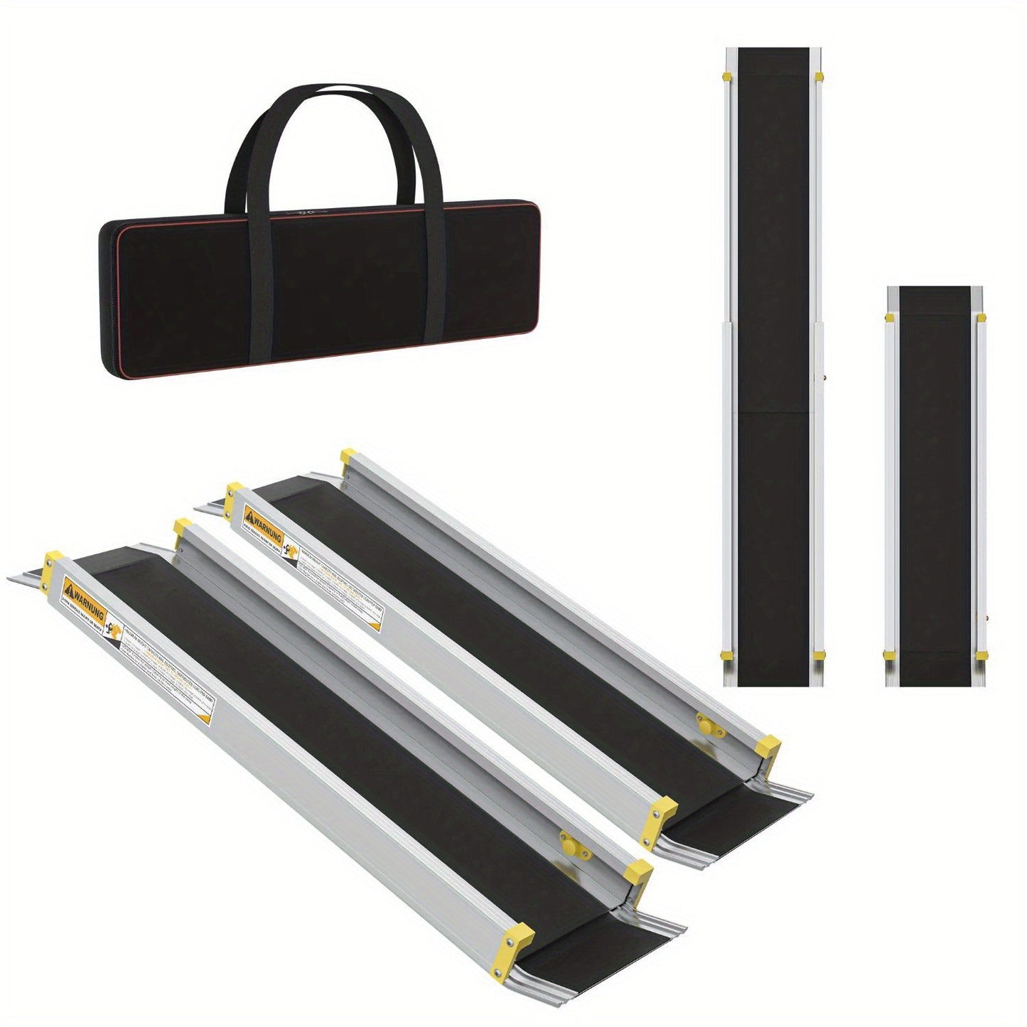 Wheelchair Ramp Telescopic Ramps Telescopic Rail Door Threshold Aluminum Threshold Ramp Wheelchair Ramp Door Threshold Ramp Load Capacity 300 Kg, Silver