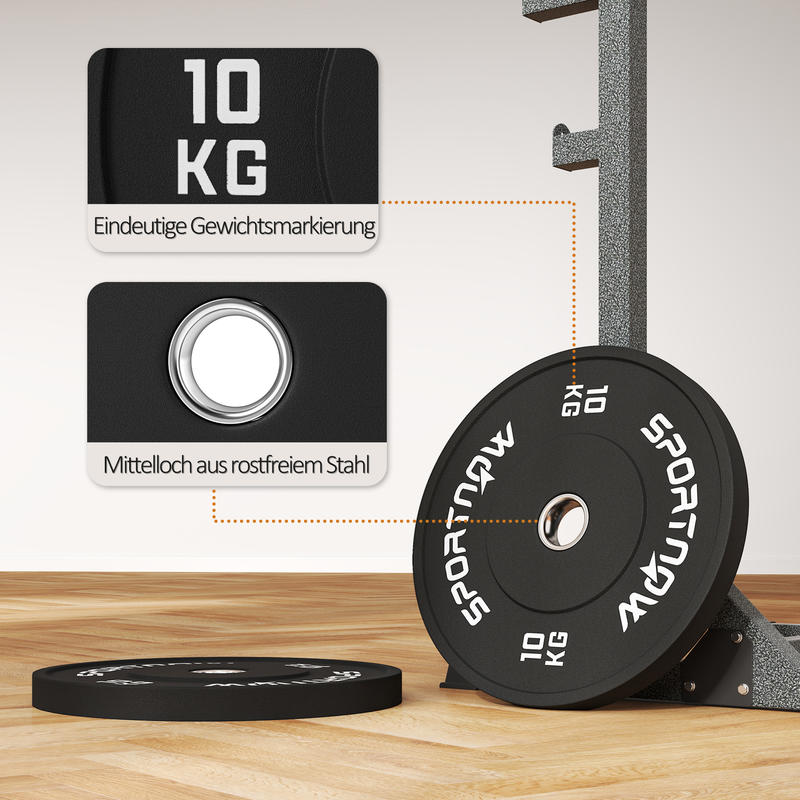 Halterset – Halterstang – Dumbbell – Haltergewichten – Krachttraining – 2 x 10 kg – Rubberen Coating – Geluidarm & Duurzaam