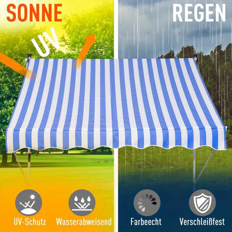 Zonnescherm – Aluminium Luifel – Terrasoverkapping – Balkonzeil – Buitenluifel – Weerbestendig – Eenvoudige Montage