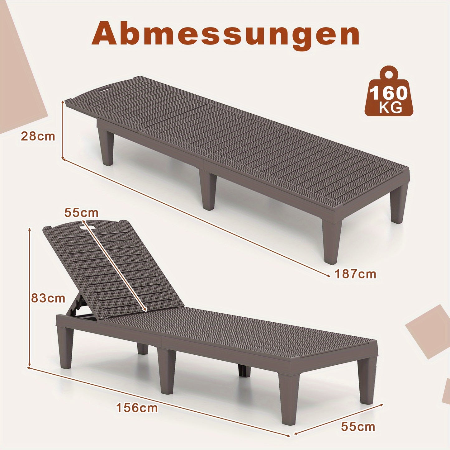 Ligstoel – Tuinstoel – Ligbed – Relaxstoel – Chaise Lounge – 2 Stuks – Verstelbare Rugleuning – Weerbestendig PP-Rattan – Zwart
