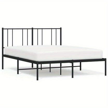 Bedframe – Bedframe Met Hoofdbord – Bed Stel – Bedframe Metaal – Bed Frame Zwart – Poedergecoat Staal – Maat 140x190 Cm