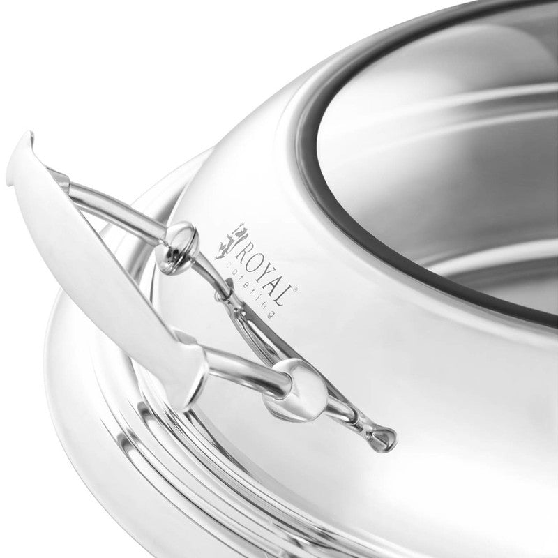 Round Food Warmer with a Window Lid, Diameter 39 Cm, 5.5 L